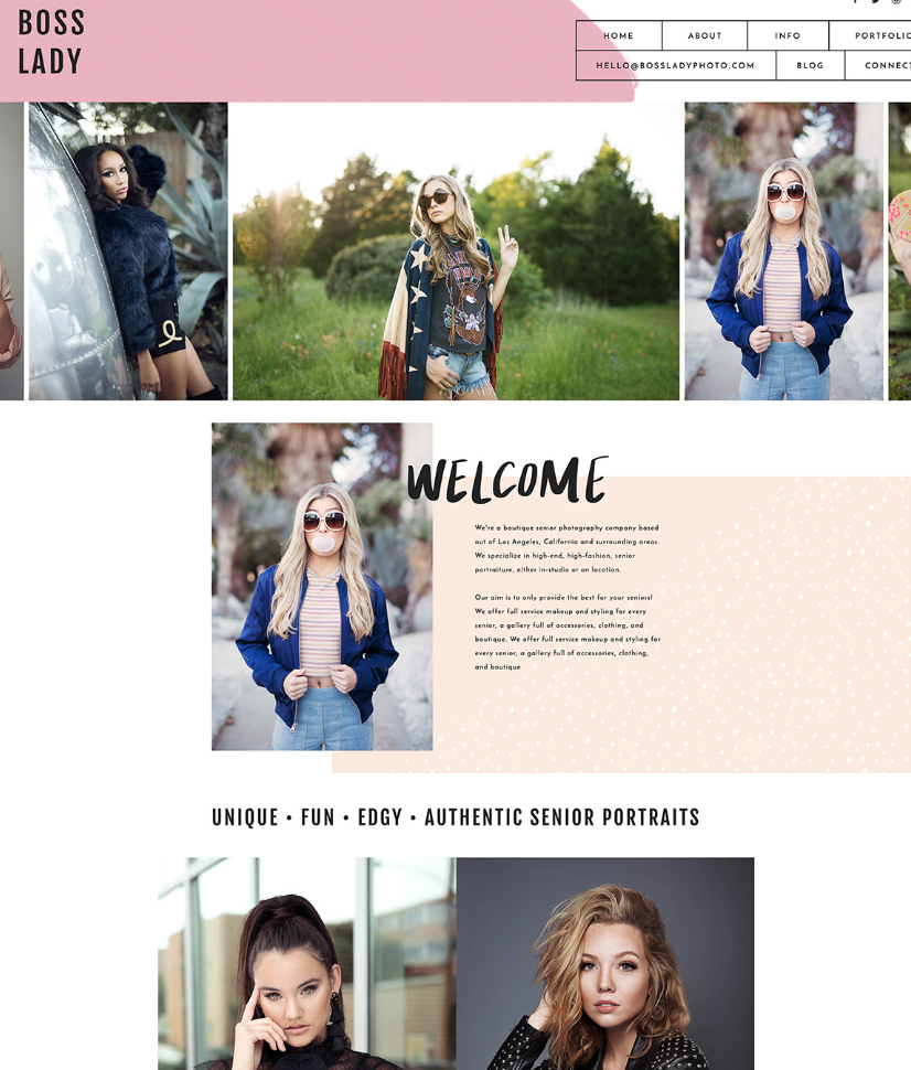 Showit drag-and-drop free template