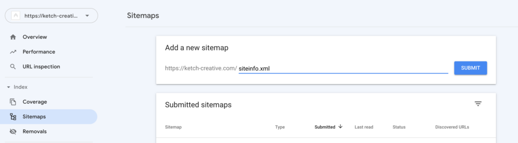 Enter your sitemap url in the sitemap text field then hit submit
